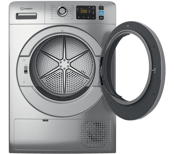 INDESIT Push&Go YT M11 92SS X UK 9 kg Heat Pump Tumble Dryer - Silver