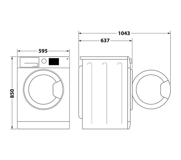 HOTPOINT ActiveCare 9 kg 1400 Spin Washing Machine - White - NM11 948 WC A UK
