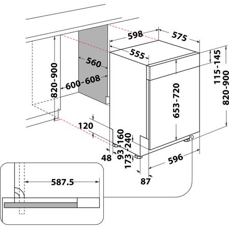 Indesit DBE 2B19 UK Integrated Dishwasher
