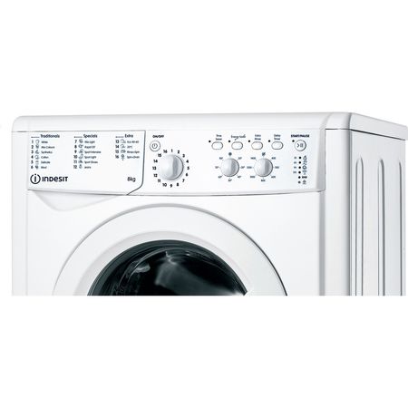 Freestanding front loading washing machine: 8,0kg - IWC 81483 W UK N