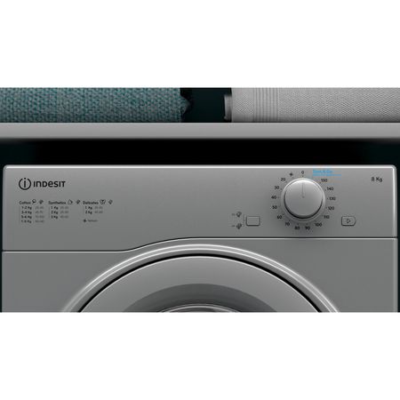 Indesit I1 D80S UK Tumble Dryer - Silver