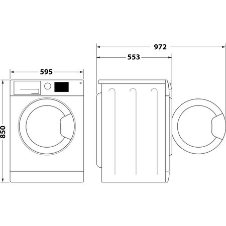 Freestanding front loading washing machine: 7,0kg - BWE 71452 K UK N