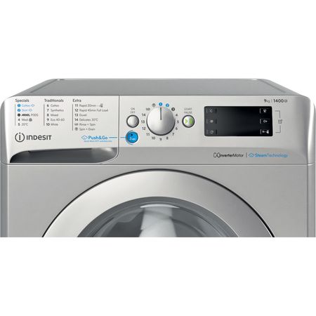 Indesit Freestanding Front Loading Washing Machine, 9.0kg - BWE 91496X SV UK