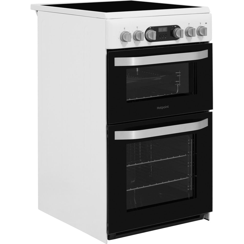 Hotpoint HD5V93CCWUK Electric Freestanding Double Cooker - White