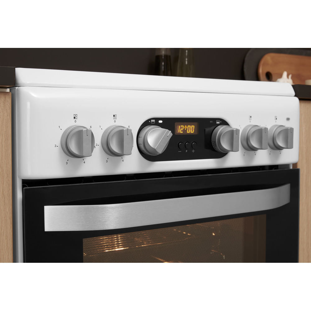 Hotpoint HD5V93CCWUK Electric Freestanding Double Cooker - White