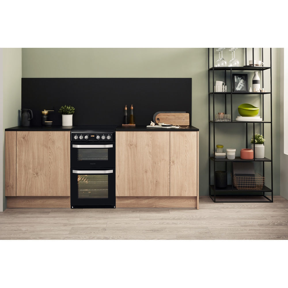 Hotpoint HD5V93CCBUK Electric Freestanding 50cm Double Cooker Black
