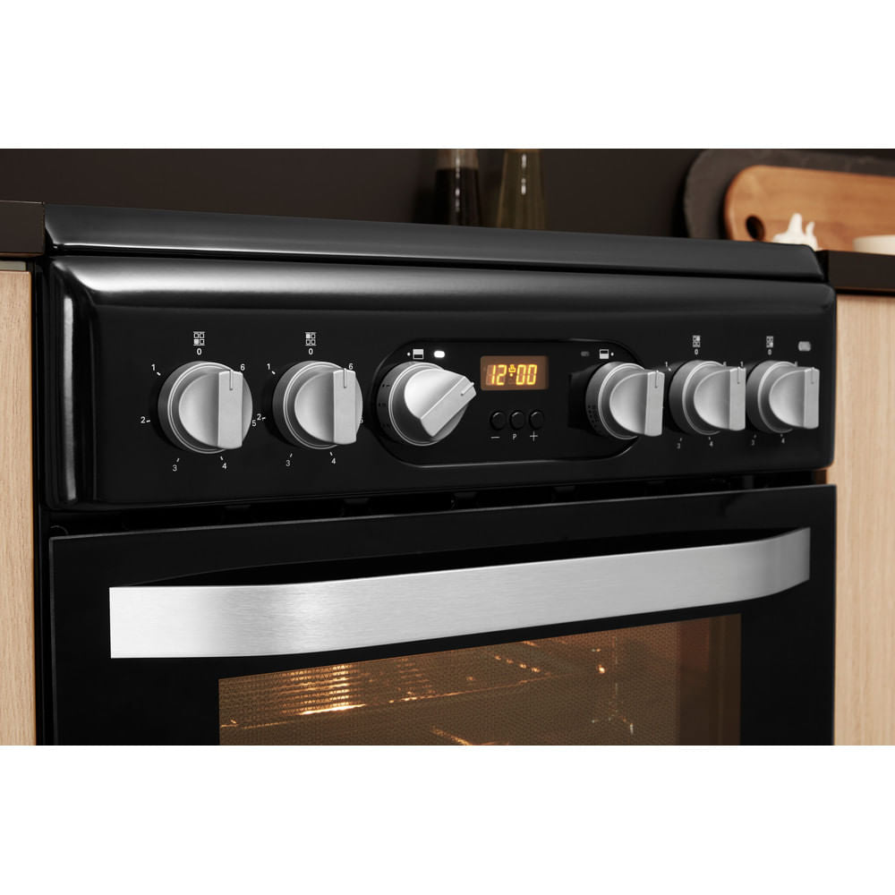 Hotpoint HD5V93CCBUK Electric Freestanding 50cm Double Cooker Black