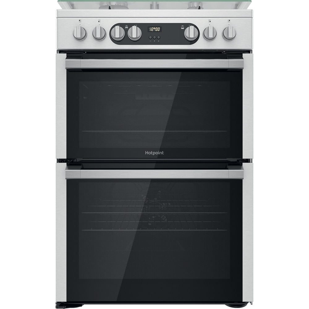 Hotpoint HDM67G9C2CX/UK Electric Dual Fuel Cooker - Double Cooker - Inox