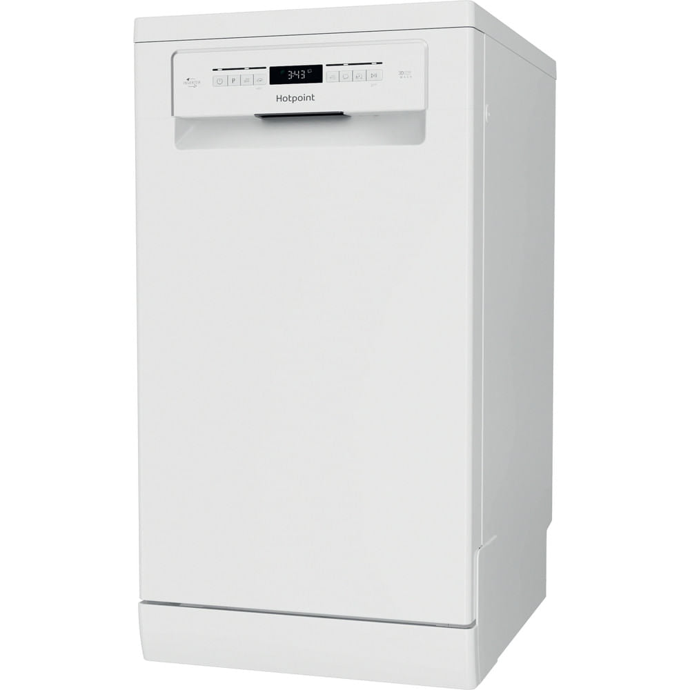 Hotpoint Slimline Free Standing Dishwasher - White - 10 Place Settings - E Rated - HSFO 3T223 W UK N