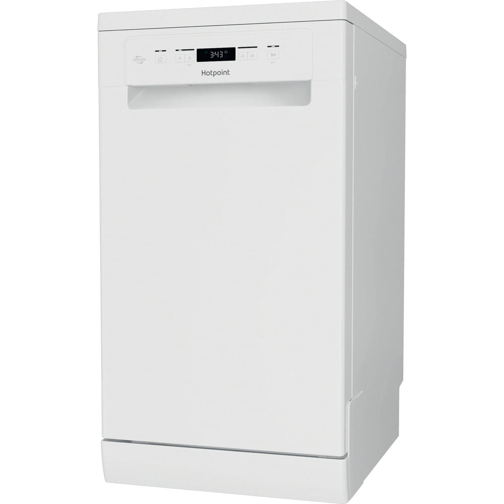 Hotpoint Slimline Free Standing Dishwasher - White - 10 Place Setting - E Rated - HSFCIH 4798 FS UK