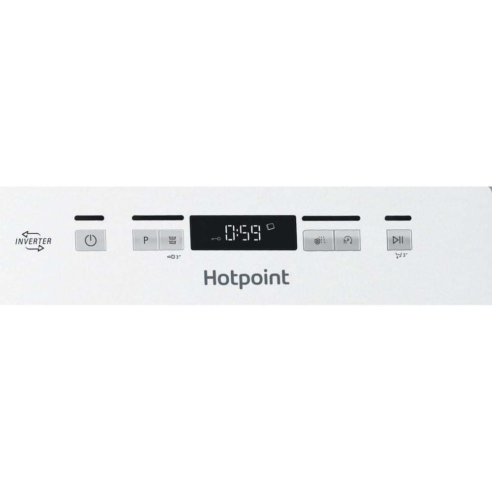 Hotpoint Slimline Free Standing Dishwasher - White - 10 Place Setting - E Rated - HSFCIH 4798 FS UK