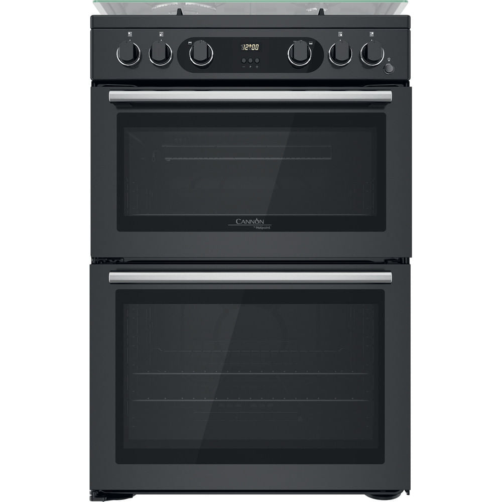 Hotpoint CD67G0C2CAUK Gas Freestanding 60cm Double Cooker - Dark Grey