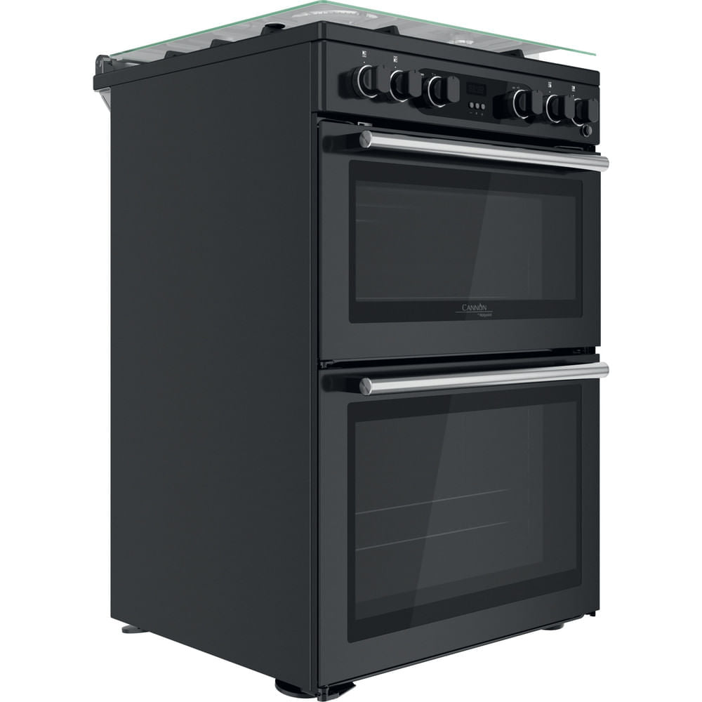 Hotpoint CD67G0C2CAUK Gas Freestanding 60cm Double Cooker - Dark Grey