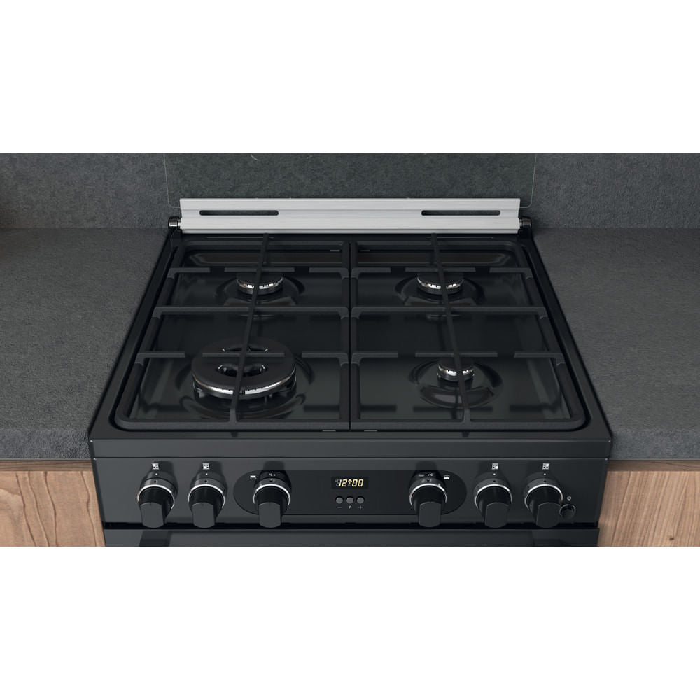 Hotpoint CD67G0C2CAUK Gas Freestanding 60cm Double Cooker - Dark Grey