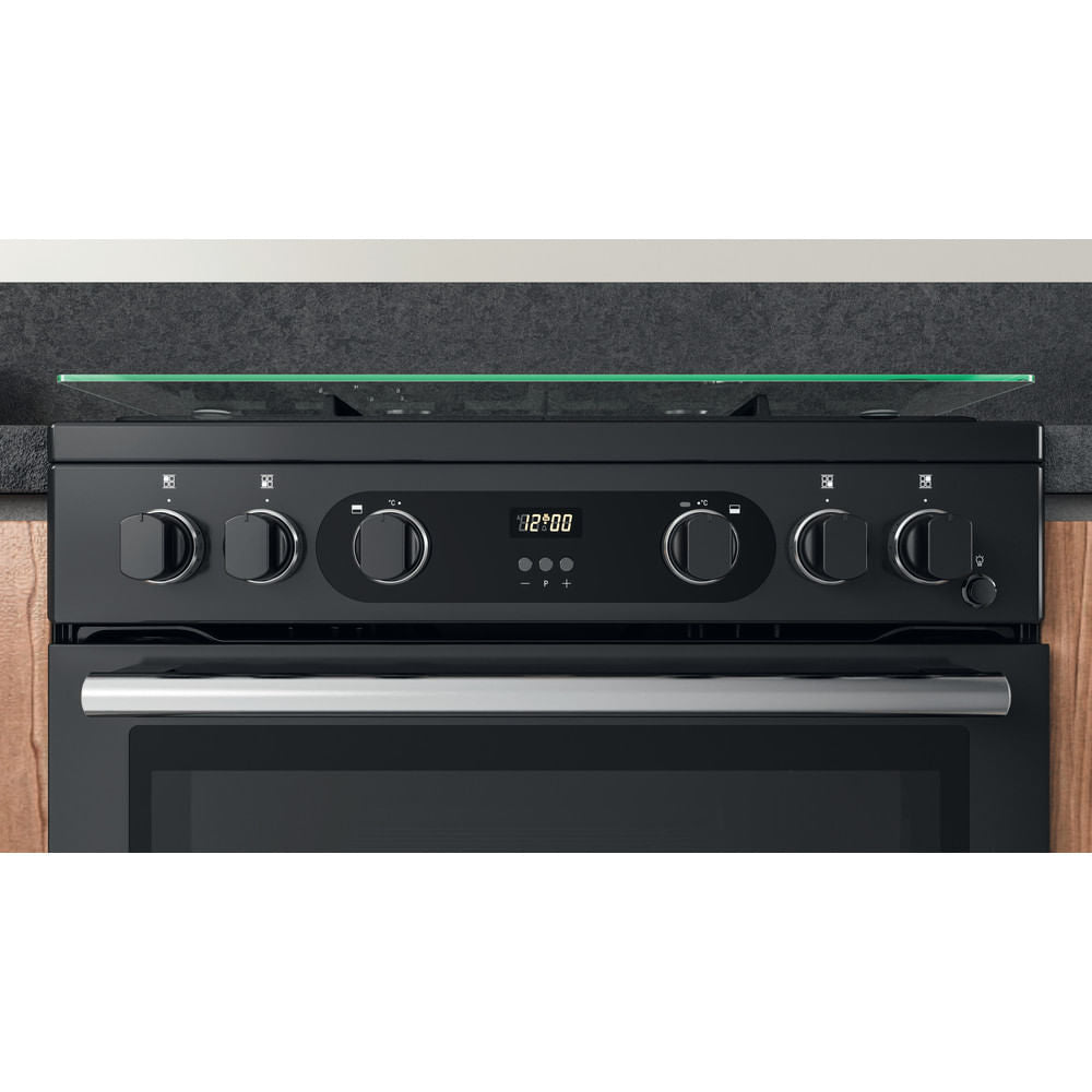 Hotpoint CD67G0C2CAUK Gas Freestanding 60cm Double Cooker - Dark Grey