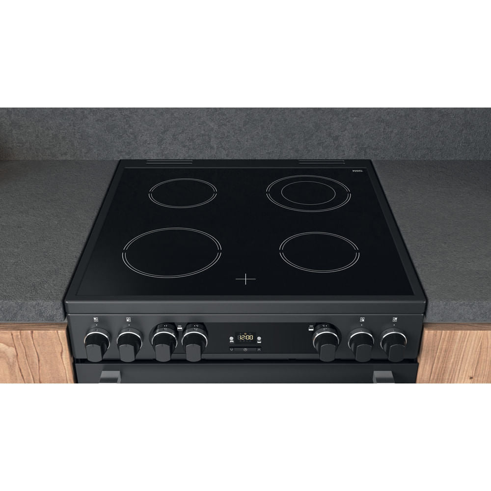 Hotpoint CD67V9H2CA(UK) Electric Freestanding 60cm Double Cooker - Dark Grey