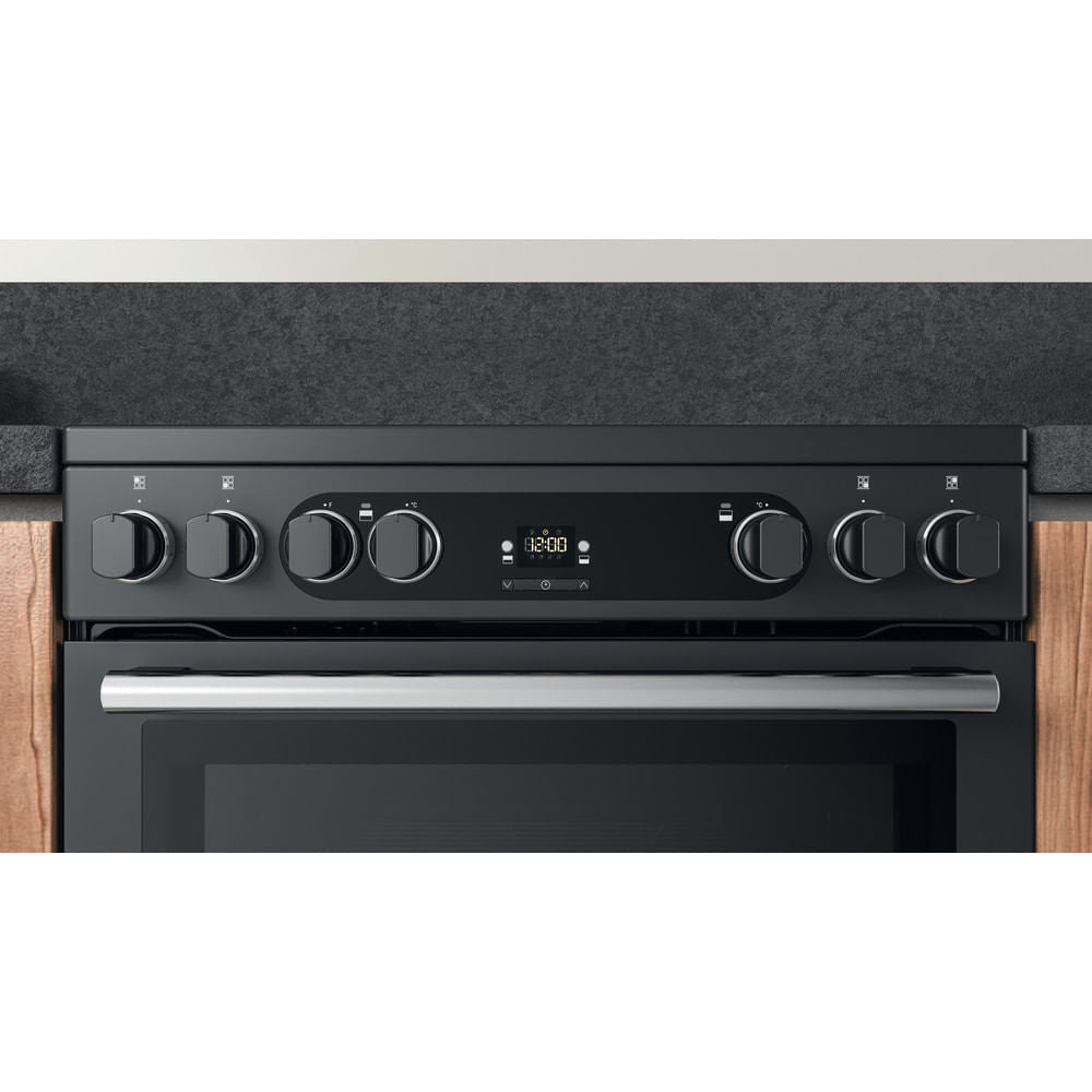 Hotpoint CD67V9H2CA(UK) Electric Freestanding 60cm Double Cooker - Dark Grey