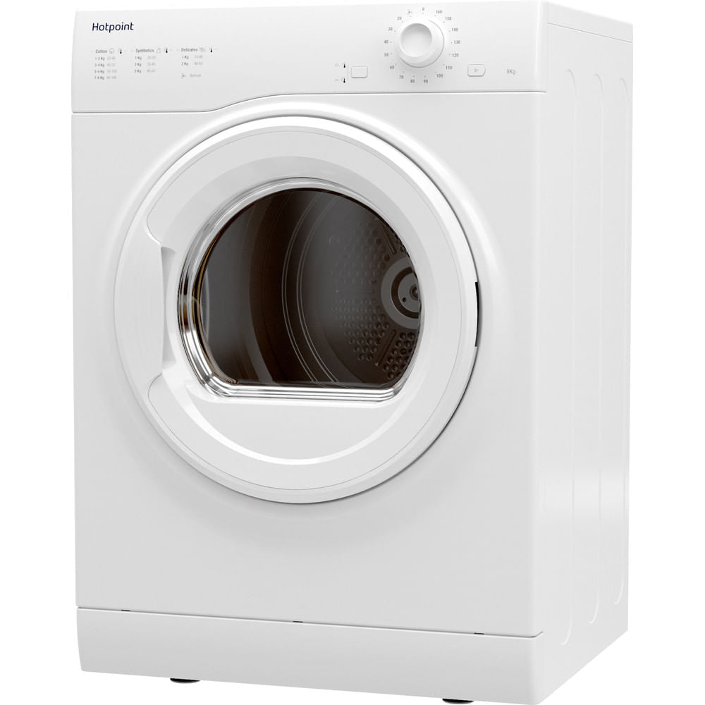 Hotpoint Optimal Temprature Air Vented Tumble Dryer - White - 8kg - C Rated - H1 D80W UK