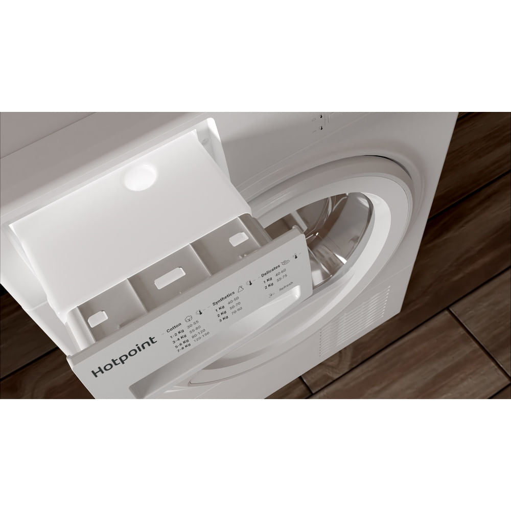 Hotpoint Optimal Temperature Condenser Tumble Dryer - White - 8kg - B Rated - H2 D81W UK