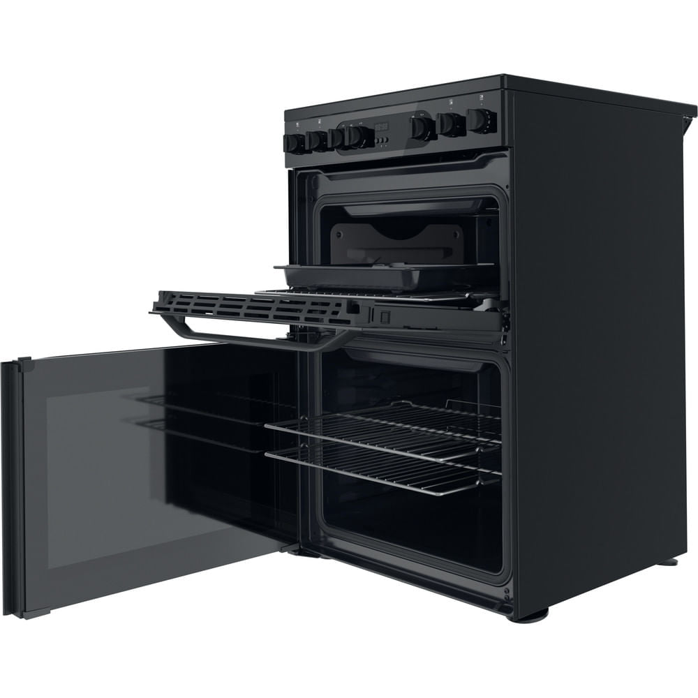 Hotpoint HDM67V9CMB/UK Electric Ceramic Double Cooker - Black