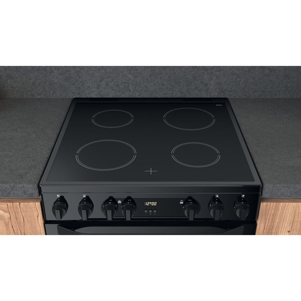 Hotpoint HDM67V9CMB/UK Electric Ceramic Double Cooker - Black