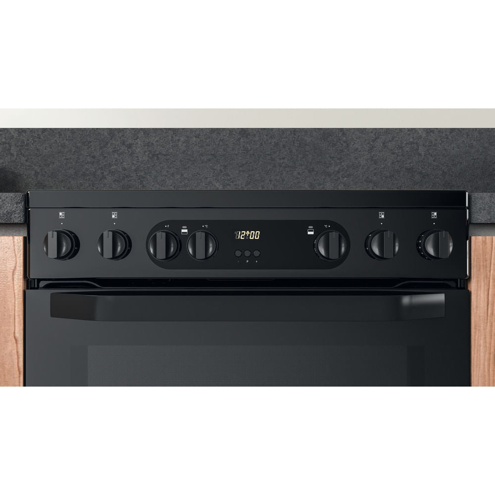 Hotpoint HDM67V9CMB/UK Electric Ceramic Double Cooker - Black
