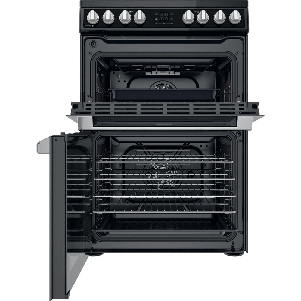 Hotpoint HDT67V8D2CB/UK Double Cooker - Black