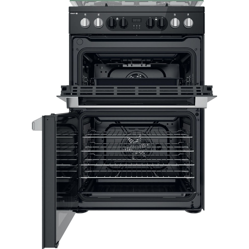 Hotpoint HDM67G8CCBUK Double Cooker - Black