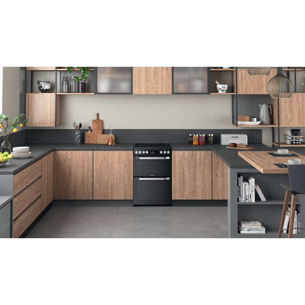 Hotpoint HDM67V9HCBU Electric Double Cooker - Black