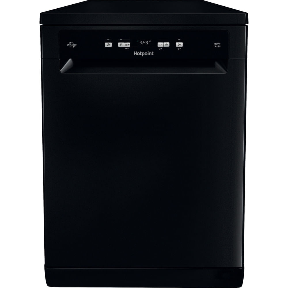 Hotpoint Full Size Freestanding Dishwasher - Black - 14 Place Settings - E Rated - HFC 3C26 WC B UK