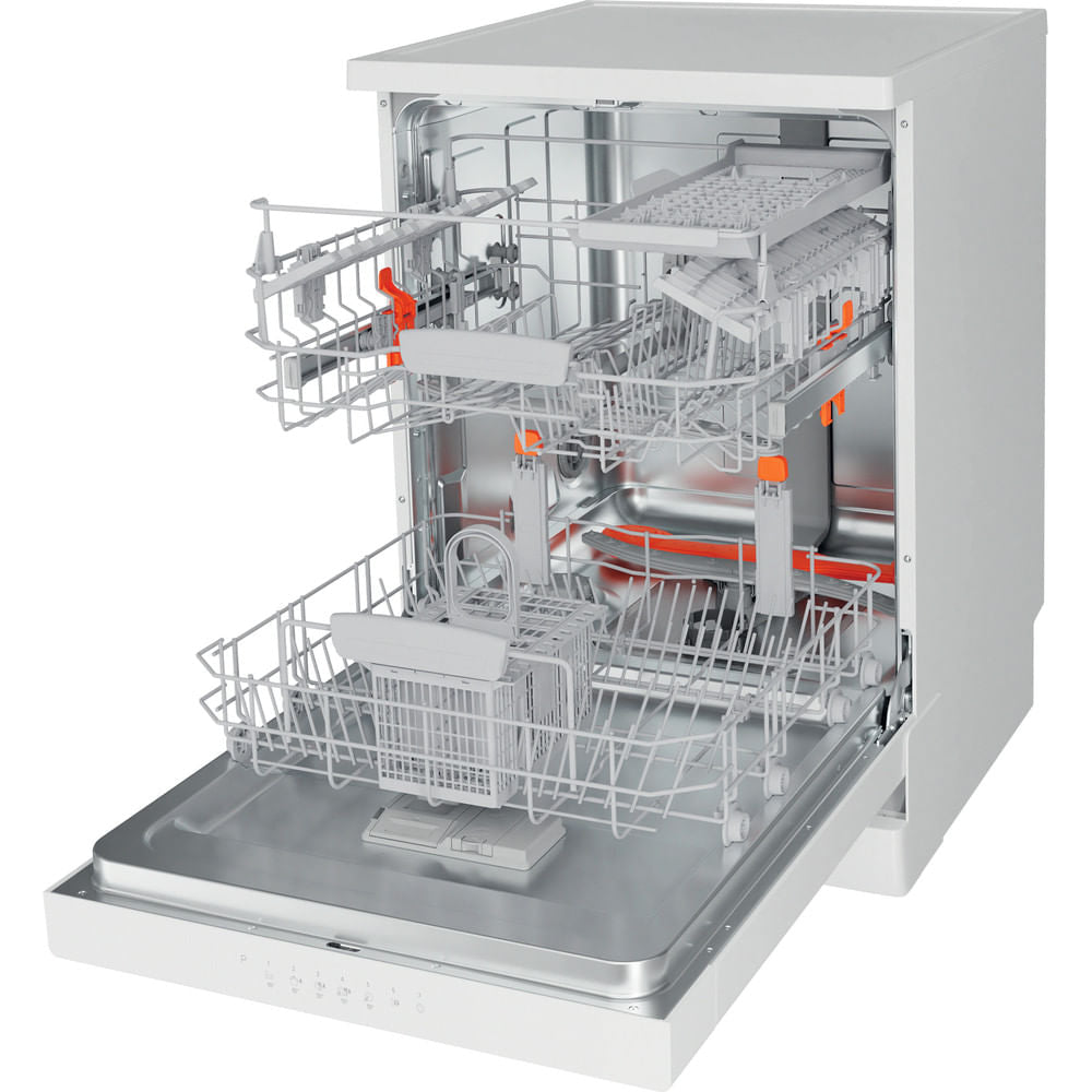 Hotpoint Full Size Free Standing Dishwasher - White - 14 Place Settings - E Rated - HFC 3C26 W C UK