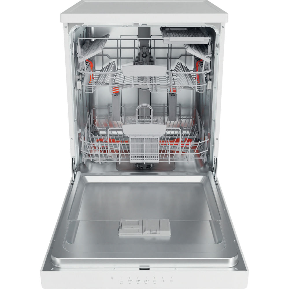 Hotpoint Full Size Free Standing Dishwasher - White - 14 Place Settings - E Rated - HFC 3C26 W C UK