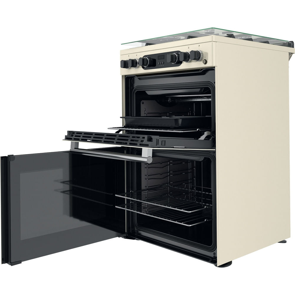 Hotpoint CD67G0C2CJUK Gas Cooker - 60Cm - Double Oven - Jasmine