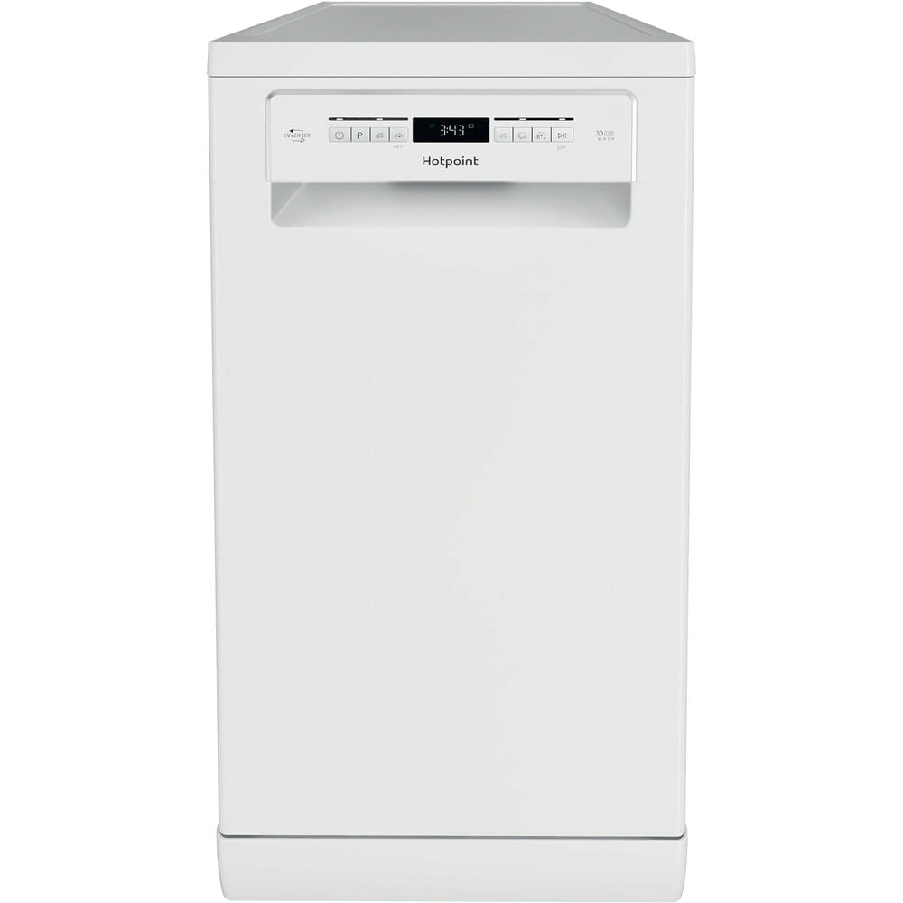 Hotpoint Slimline Free Standing Dishwasher - White - 10 Place Settings - E Rated - HSFO 3T223 W UK N