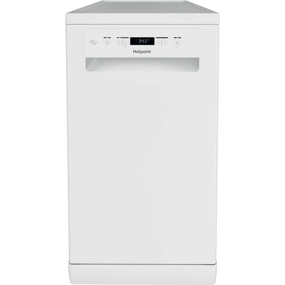 Hotpoint Slimline Free Standing Dishwasher - White - 10 Place Setting - E Rated - HSFCIH 4798 FS UK
