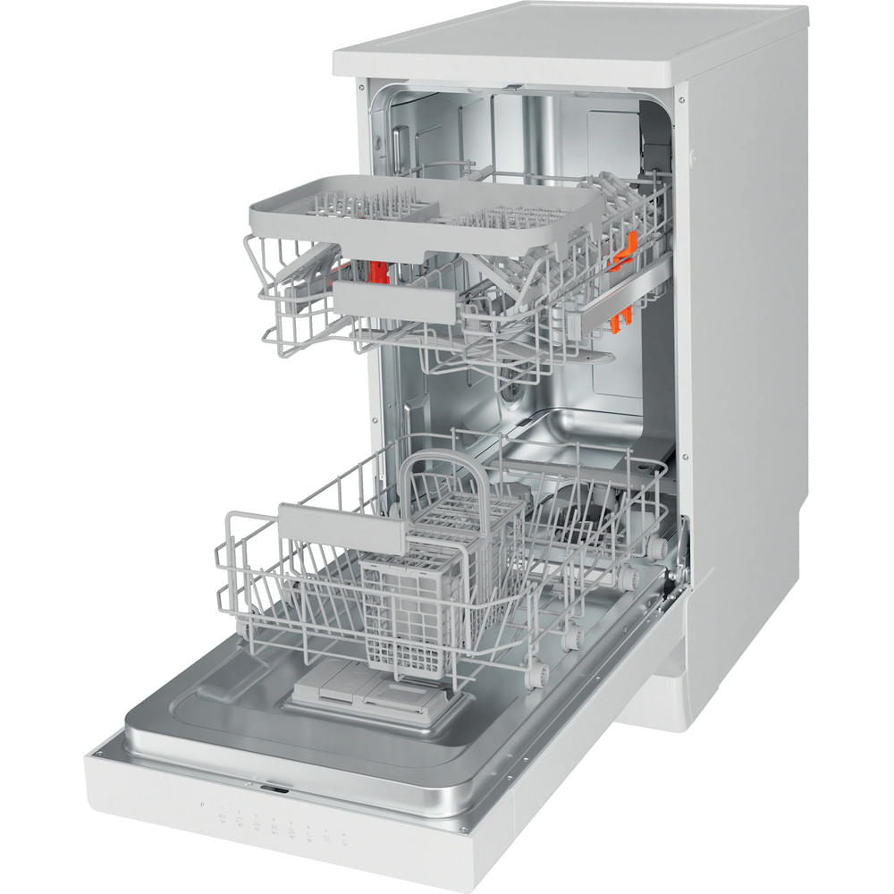Hotpoint Slimline Free Standing Dishwasher - White - 10 Place Setting - E Rated - HSFCIH 4798 FS UK