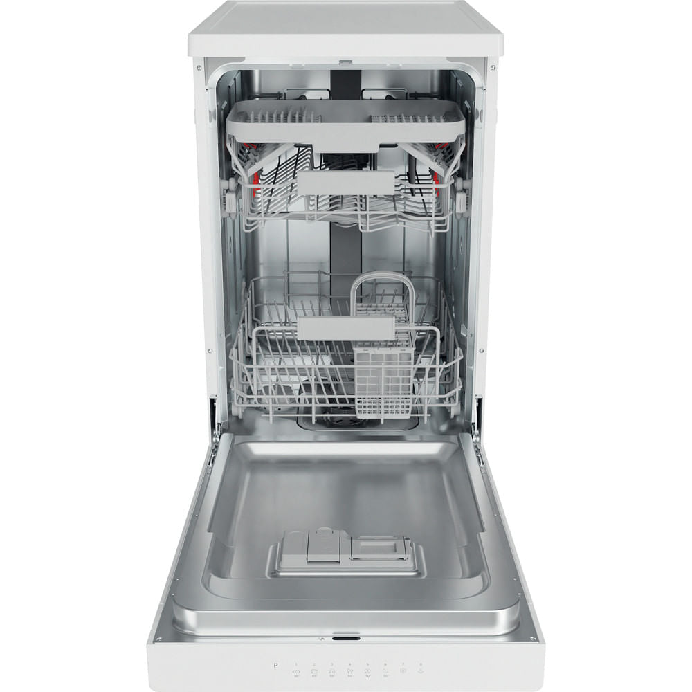 Hotpoint Slimline Free Standing Dishwasher - White - 10 Place Setting - E Rated - HSFCIH 4798 FS UK