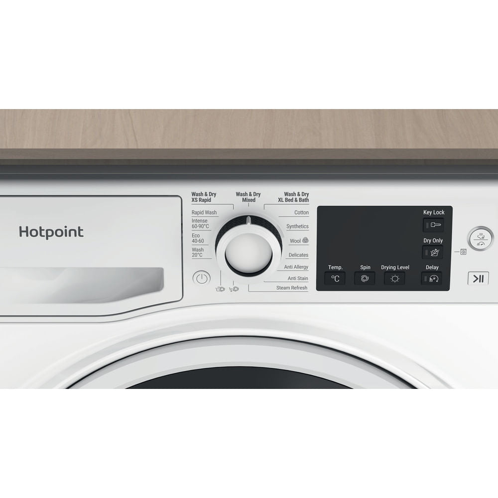Hotpoint Anti-Stain 9+6KG Washer Dryer with 1400 rpm - White - NDBE 9635 W UK