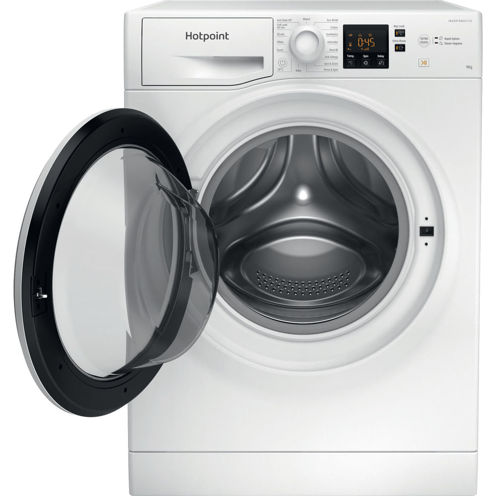 Hotpoint AntiStain40 Washing Machine - White - 9kg - 1600RPM - B Rated - NSWR 965C WK UK N