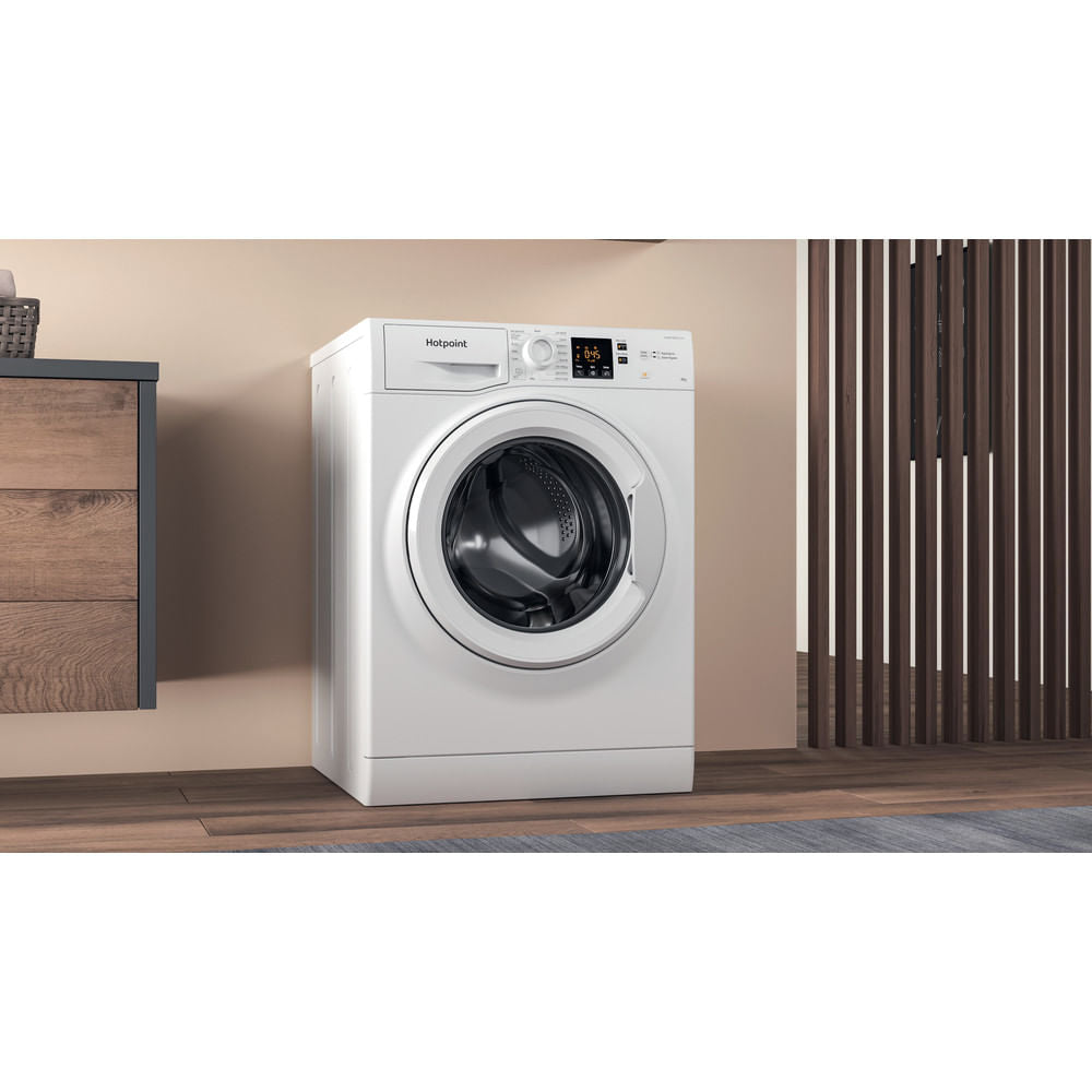 Hotpoint NSWM864CWUKN White 8kg Washing Machine - Freestanding