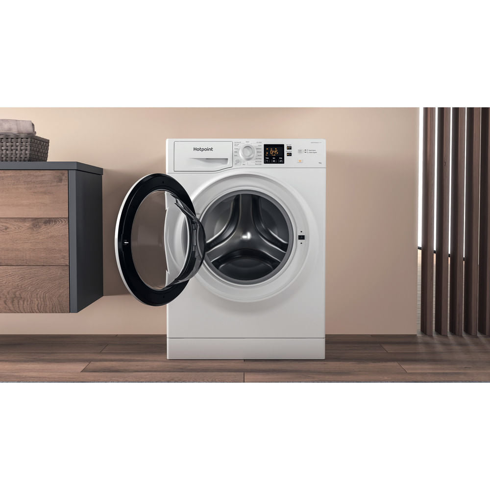 Hotpoint AntiStain40 Washing Machine - White - 9kg - 1600RPM - B Rated - NSWR 965C WK UK N