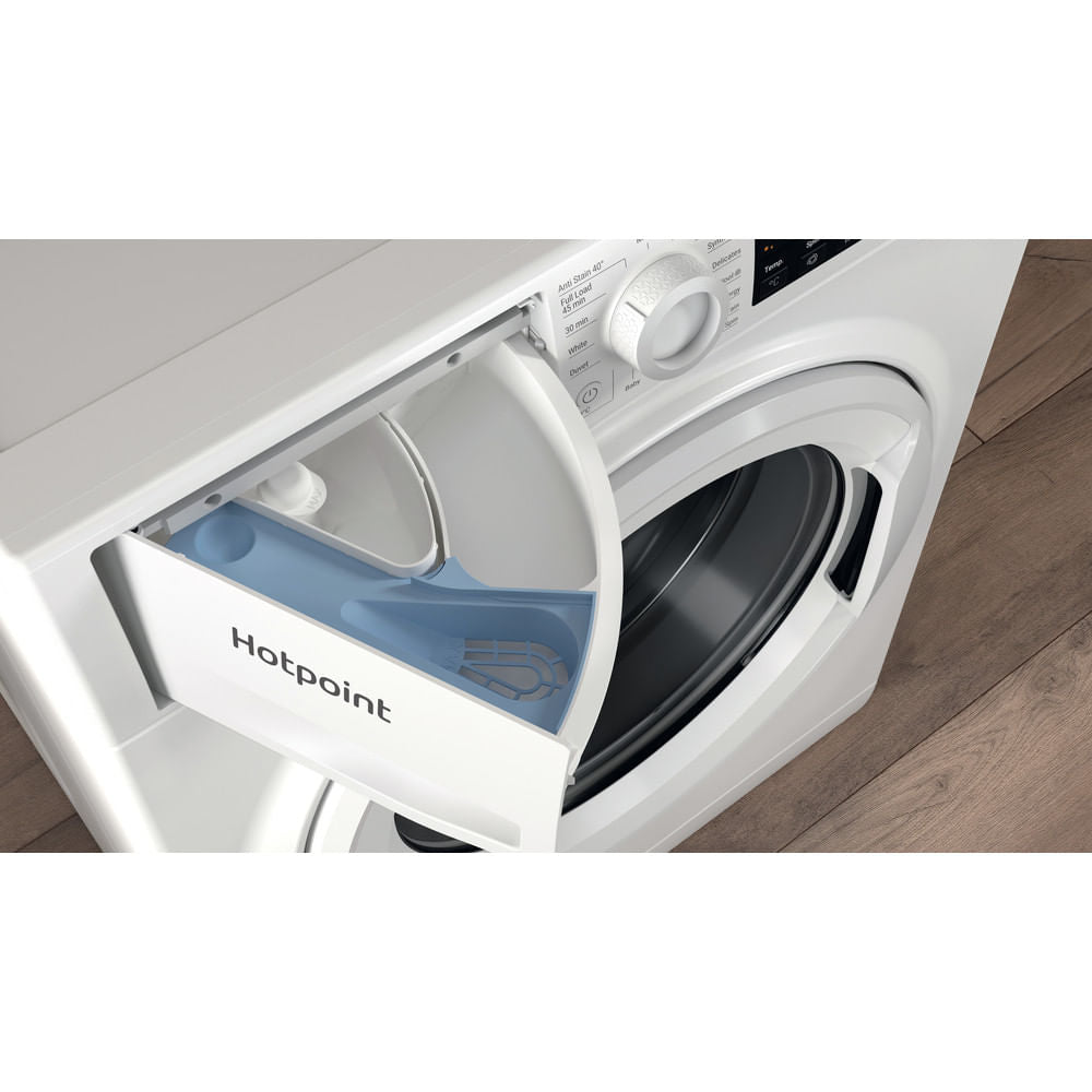 Hotpoint AntiStain40 Washing Machine - White - 9kg - 1600RPM - B Rated - NSWR 965C WK UK N