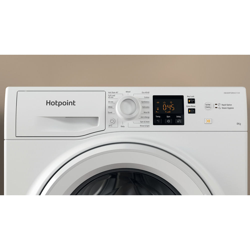 Hotpoint NSWM864CWUKN White 8kg Washing Machine - Freestanding