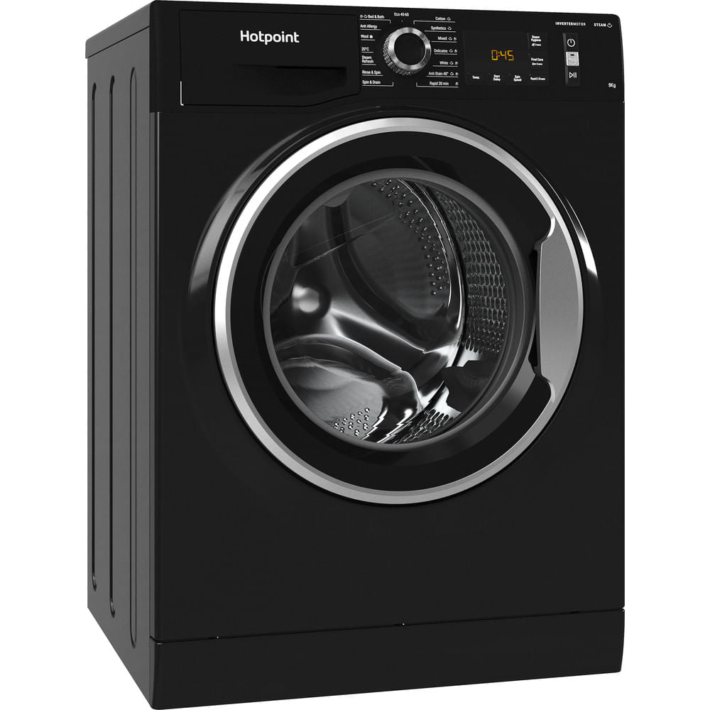 Hotpoint ActiveCare Washing Machine - Black - 9kg - 1600 RPM - B Rated - NM11 965 BC A UK N