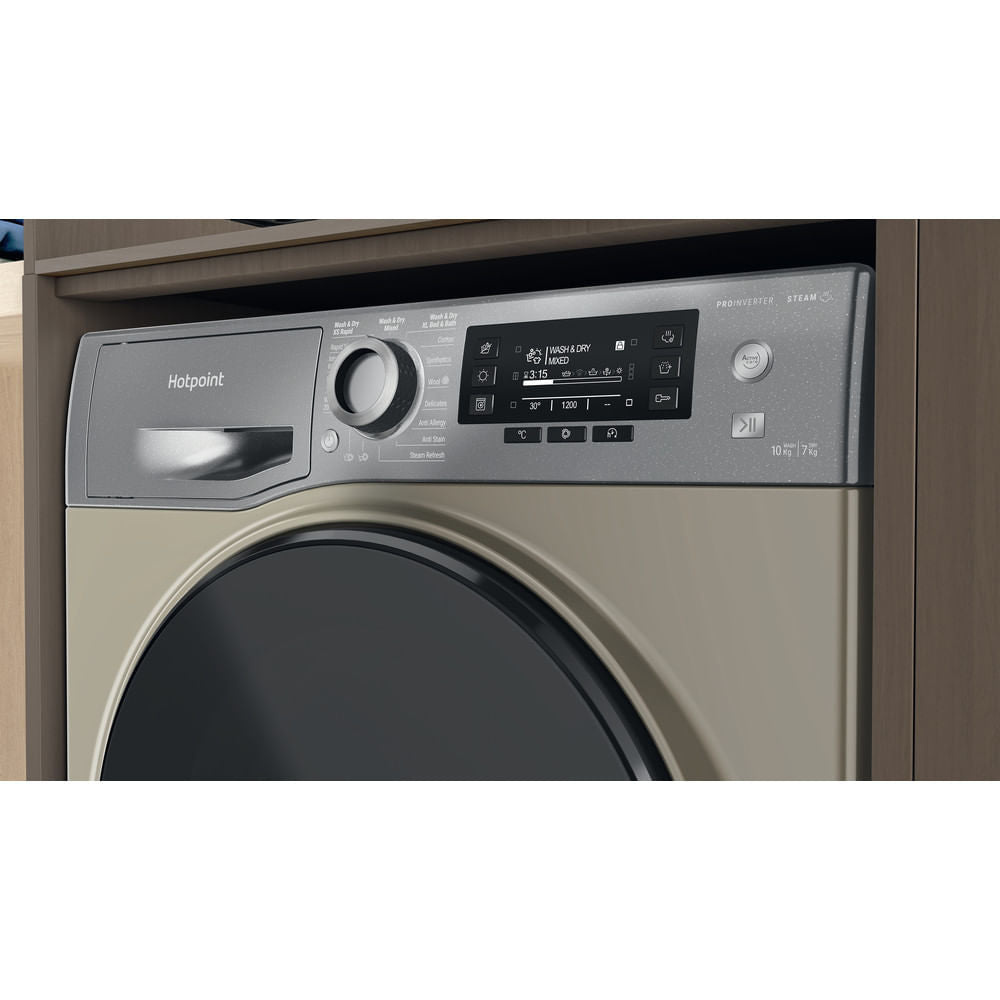 Hotpoint ActiveCare graphite 10+7kg washer dryer - freestanding - NDD10726GDAUK