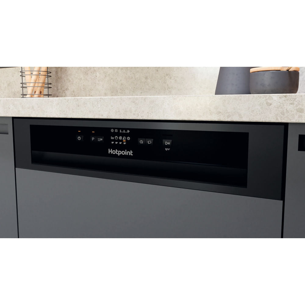 Hotpoint H3B L626 B UK Semi Integrated 14 Place Settings Dishwasher - Black