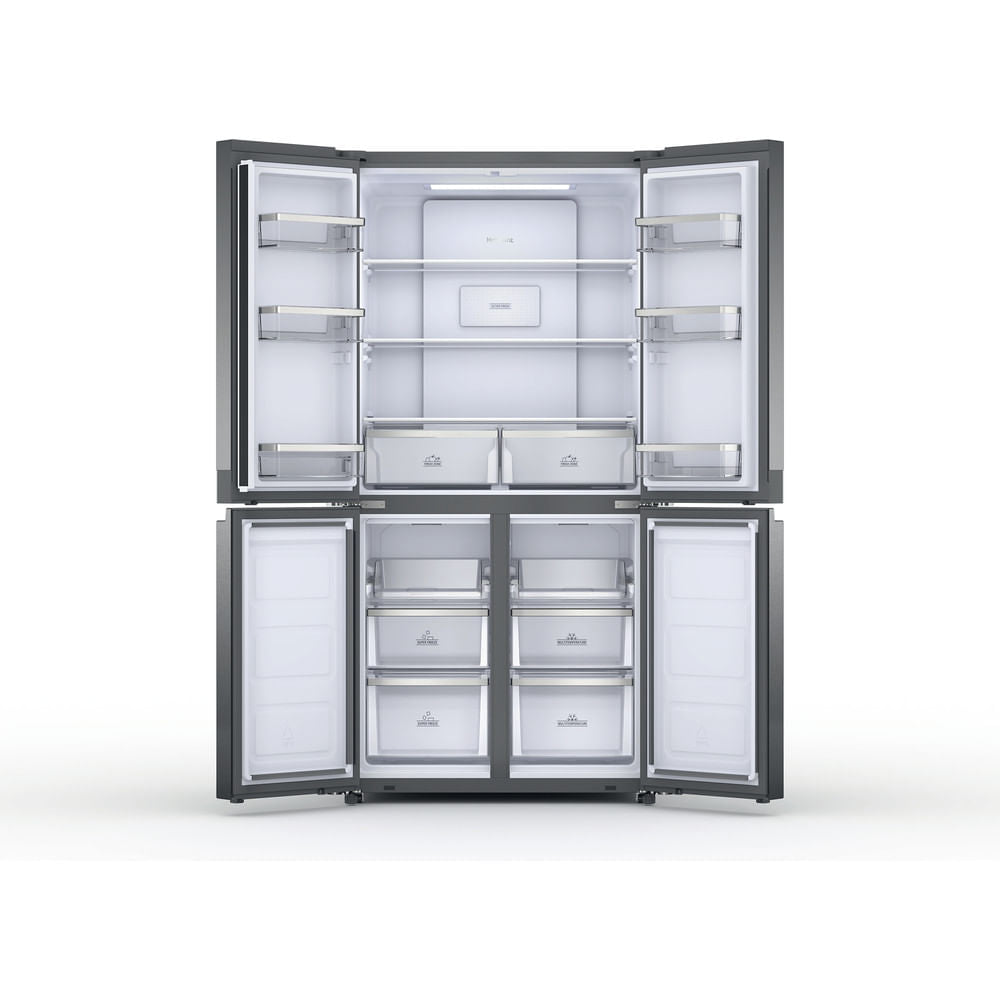 Hotpoint Total No Frost HQ9 B2L UK Side-By-Side Fridge Freezer - Inox