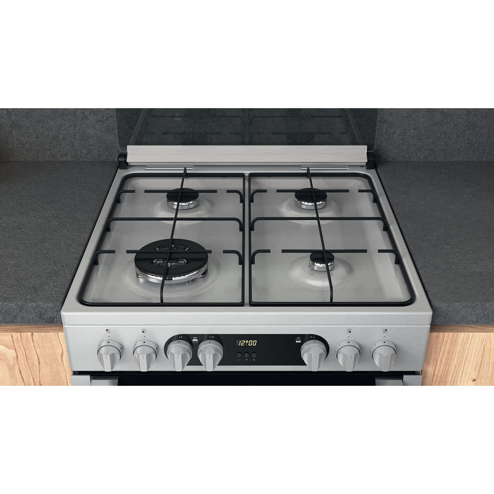 Hotpoint HDM67G9C2CX/UK Electric Dual Fuel Cooker - Double Cooker - Inox