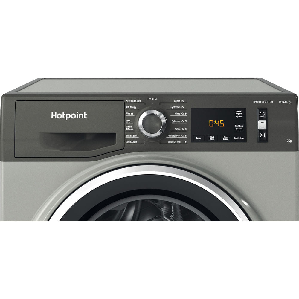 Hotpoint ActiveCare Washing Machine - Graphite - 9kg - 1400rpm - A-20% Rated - NM11 948 GC A UK