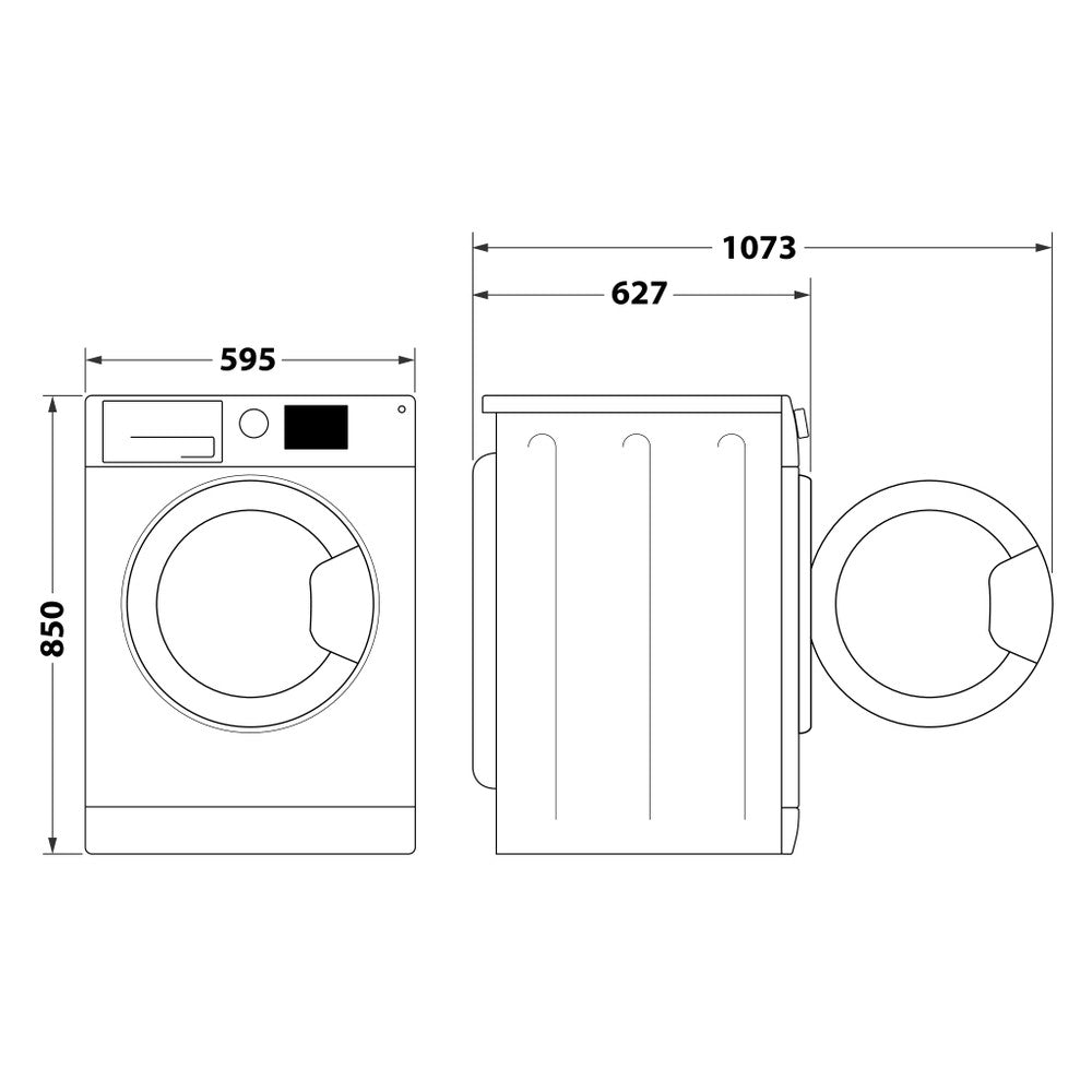 Whirlpool freestanding front loading washing machine: 7,0kg - FFB 7458 WV UK